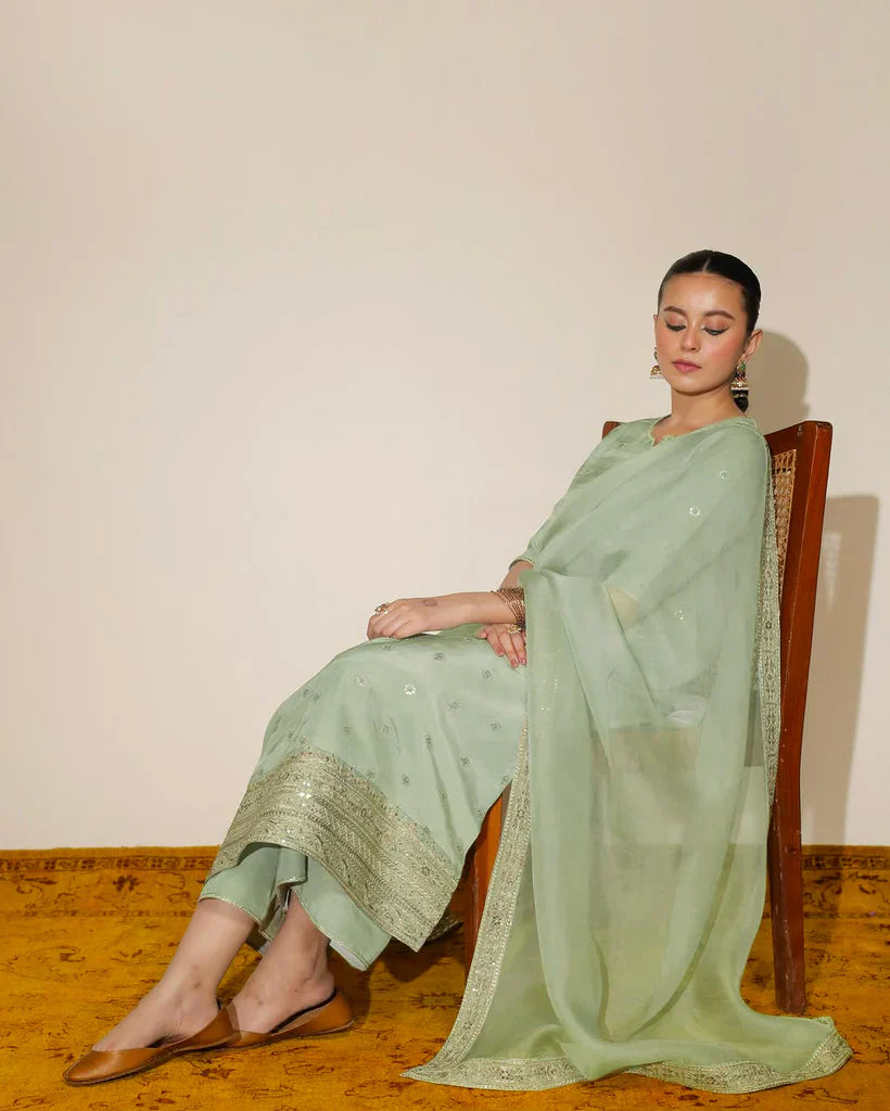 3-PC Stitched Embroidered outfit