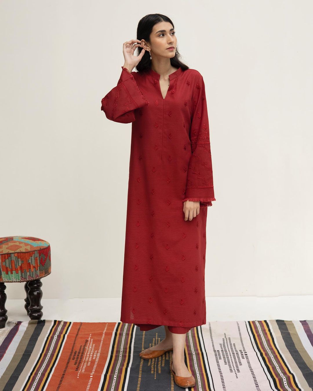 2-Piece Lawn Stitched Embroidered Outfit