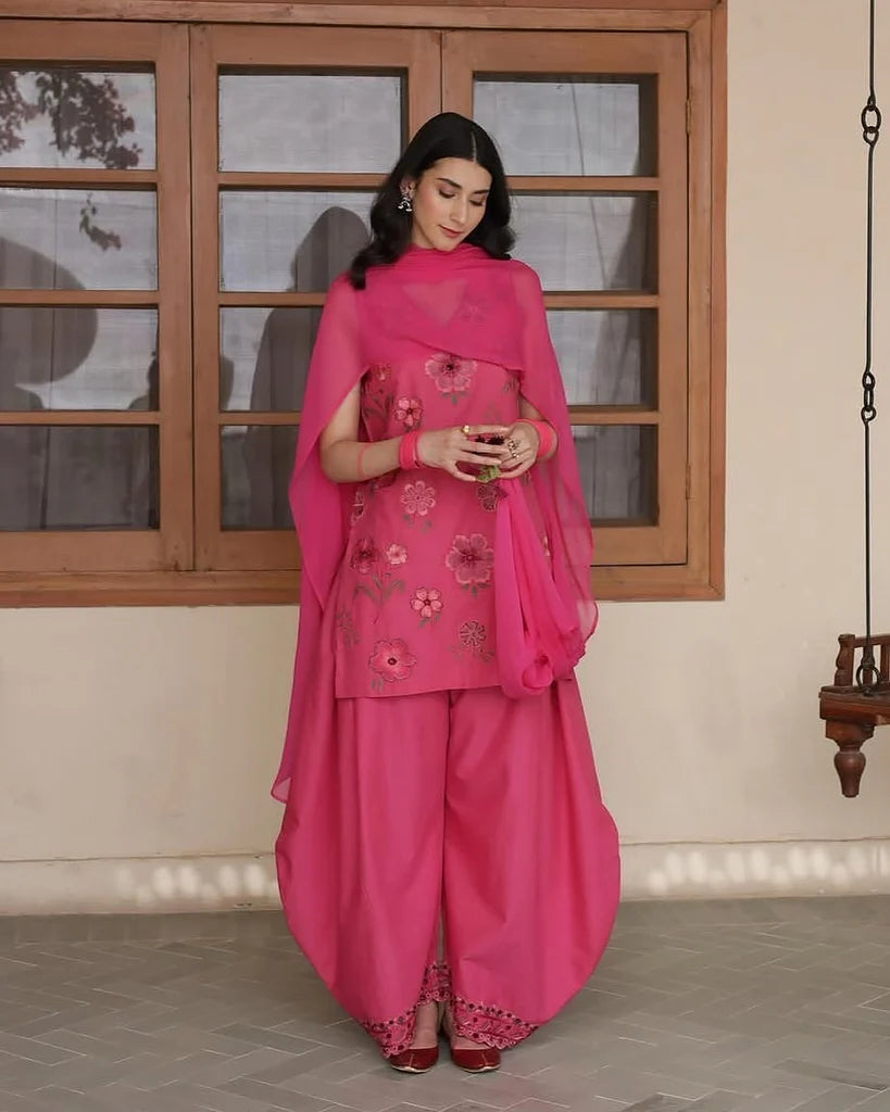3Pc Stitched Embroidered Outfit