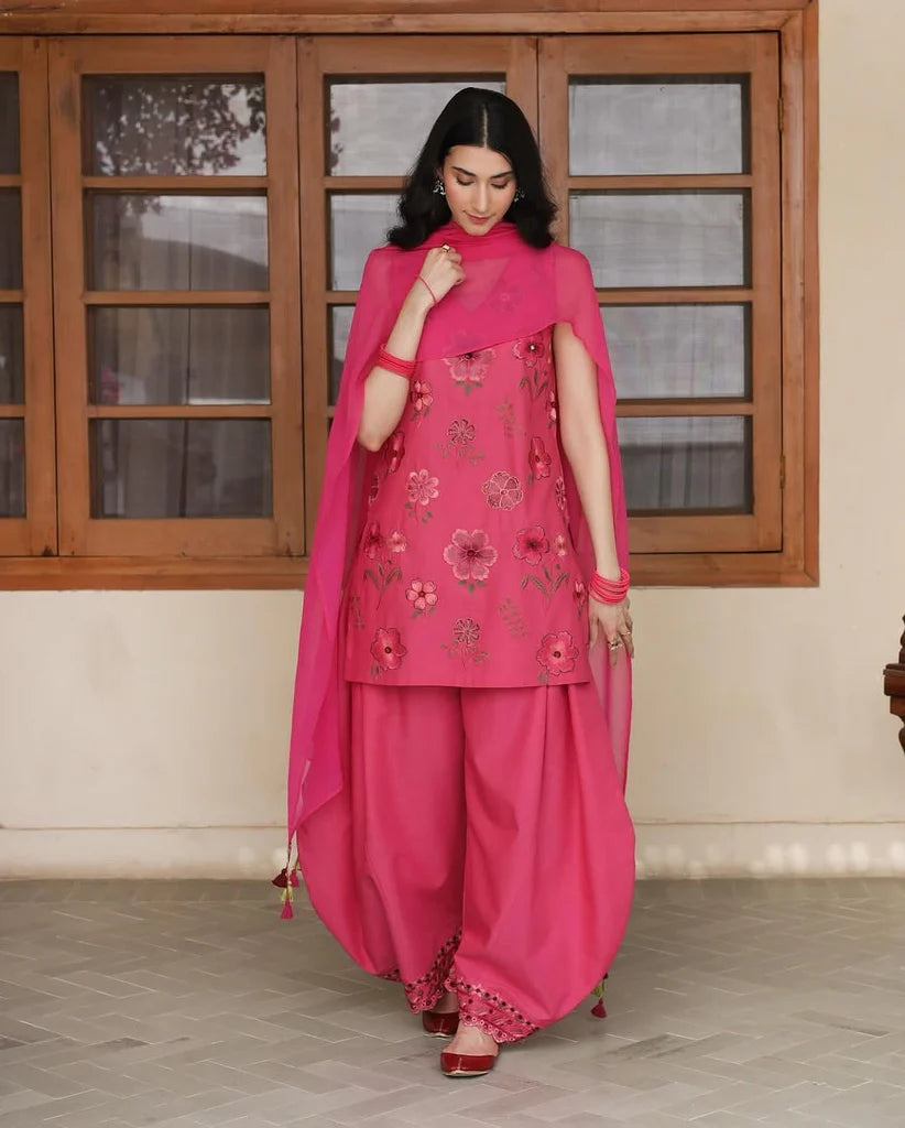 3Pc Stitched Embroidered Outfit