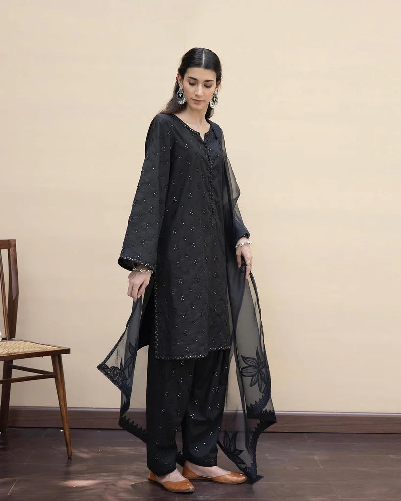 3-pc Stitched Embroidered Outfit