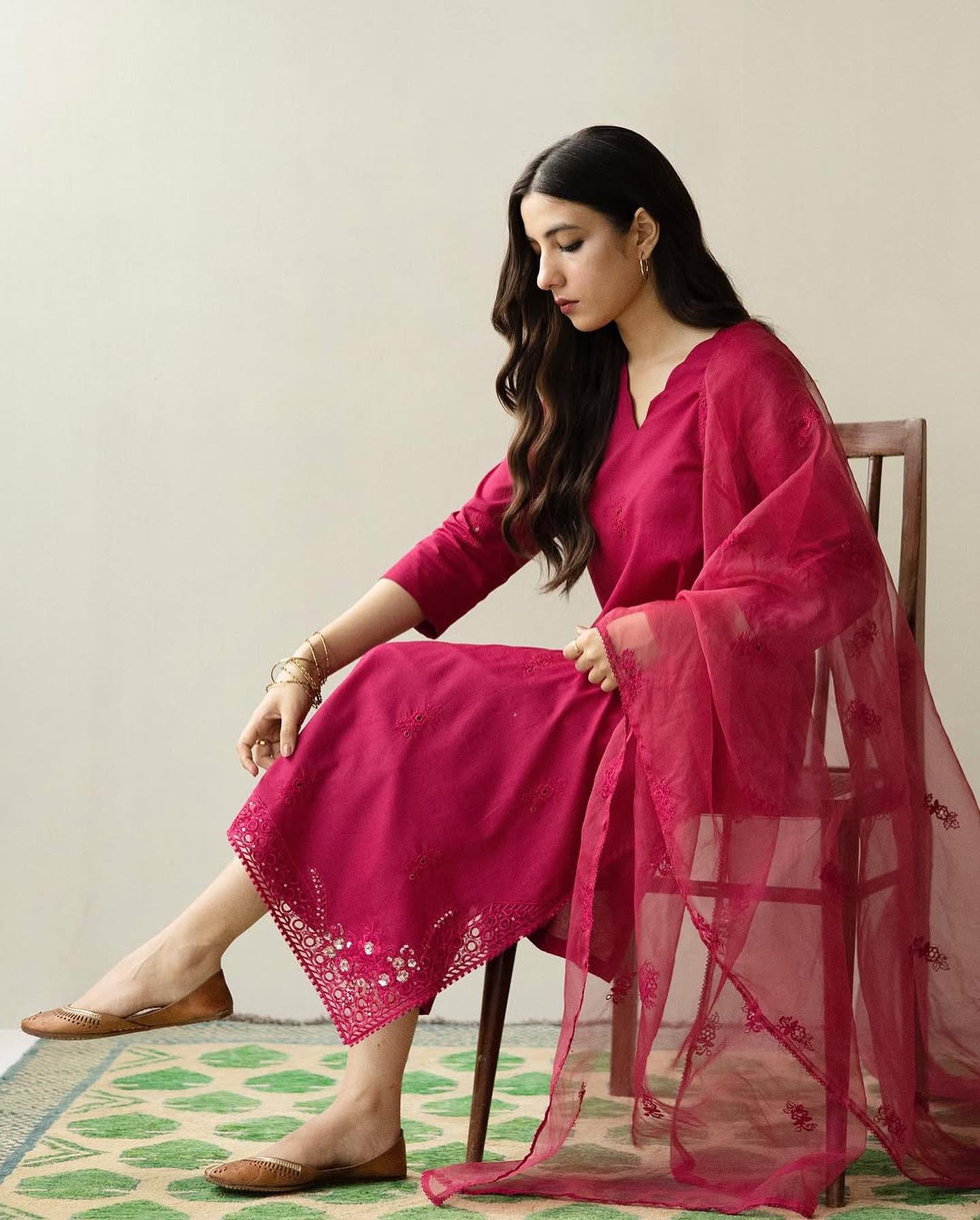 3-Pc stitched Embroidered Outfit