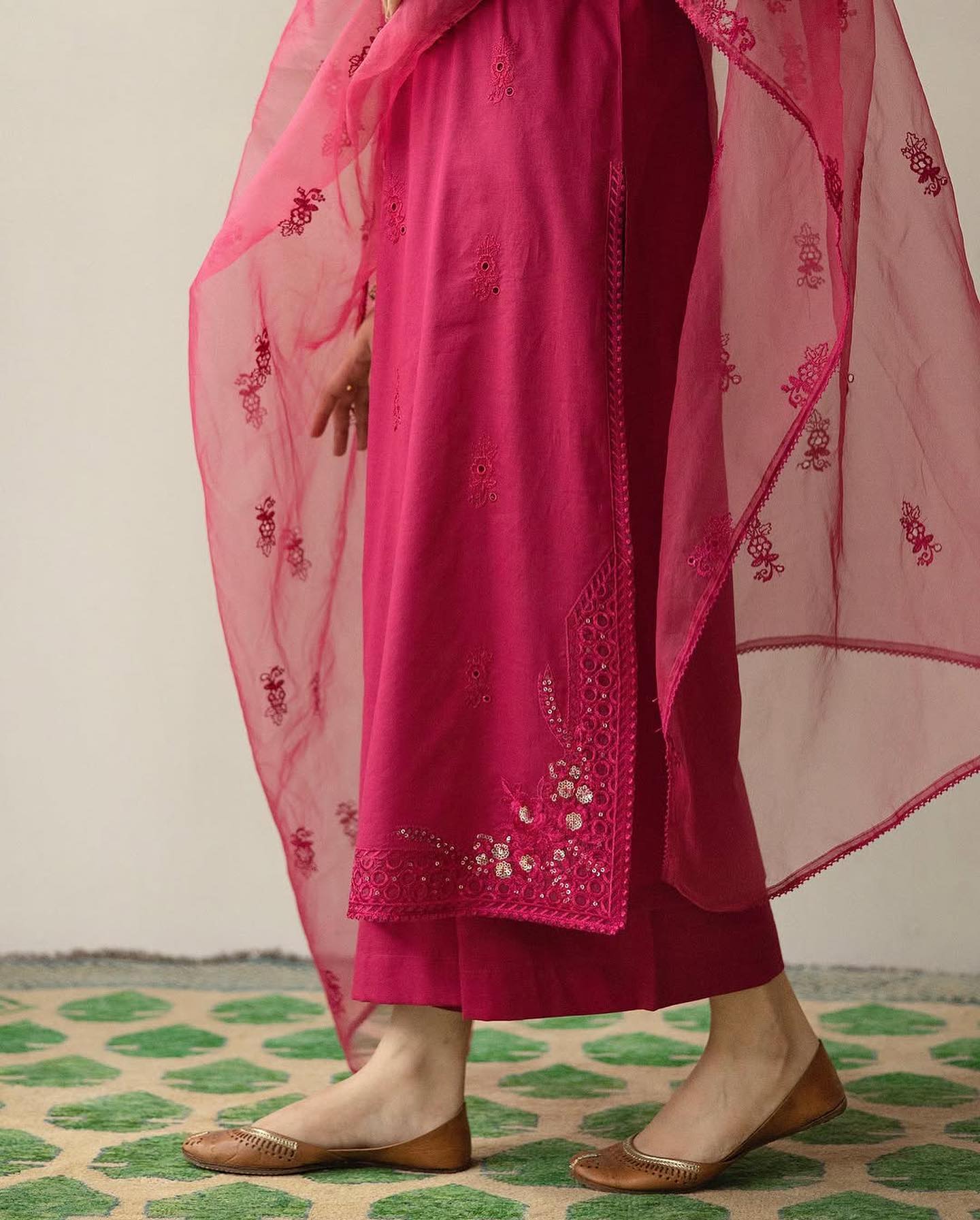3-Pc stitched Embroidered Outfit