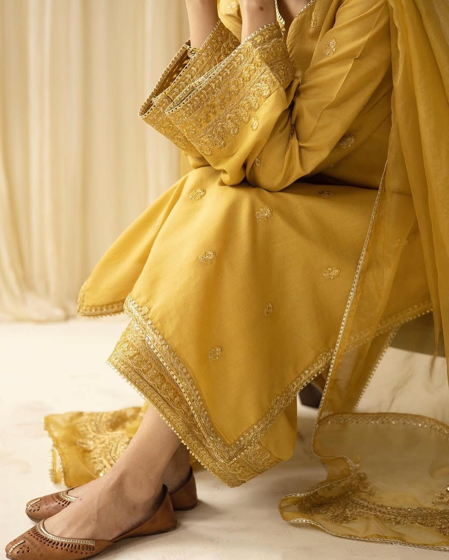 3-pc stitched Embroidered outfit