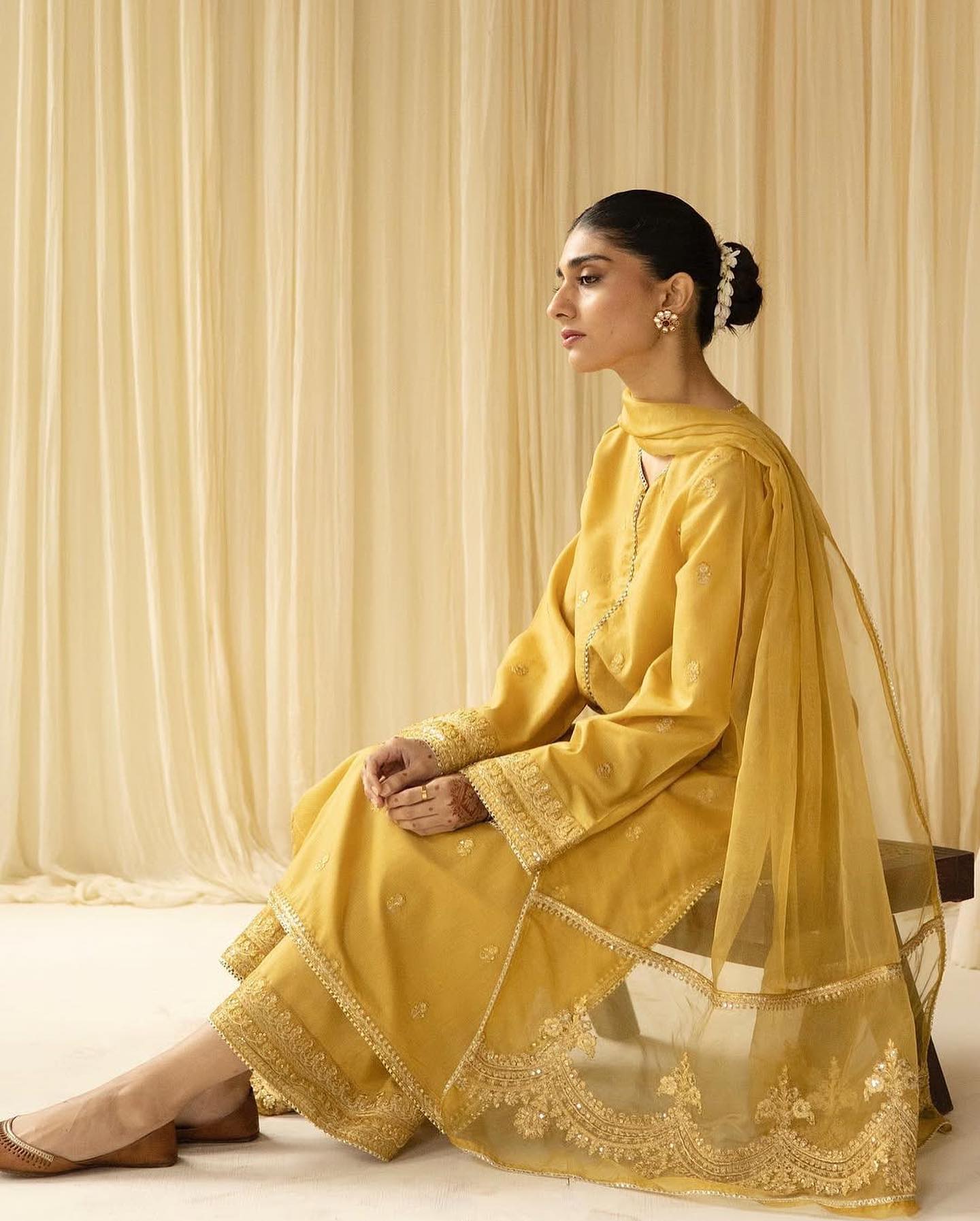 3-pc stitched Embroidered outfit